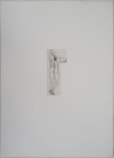 Auguste RODIN : Ombre de guerrier - Héliogravure (détail)