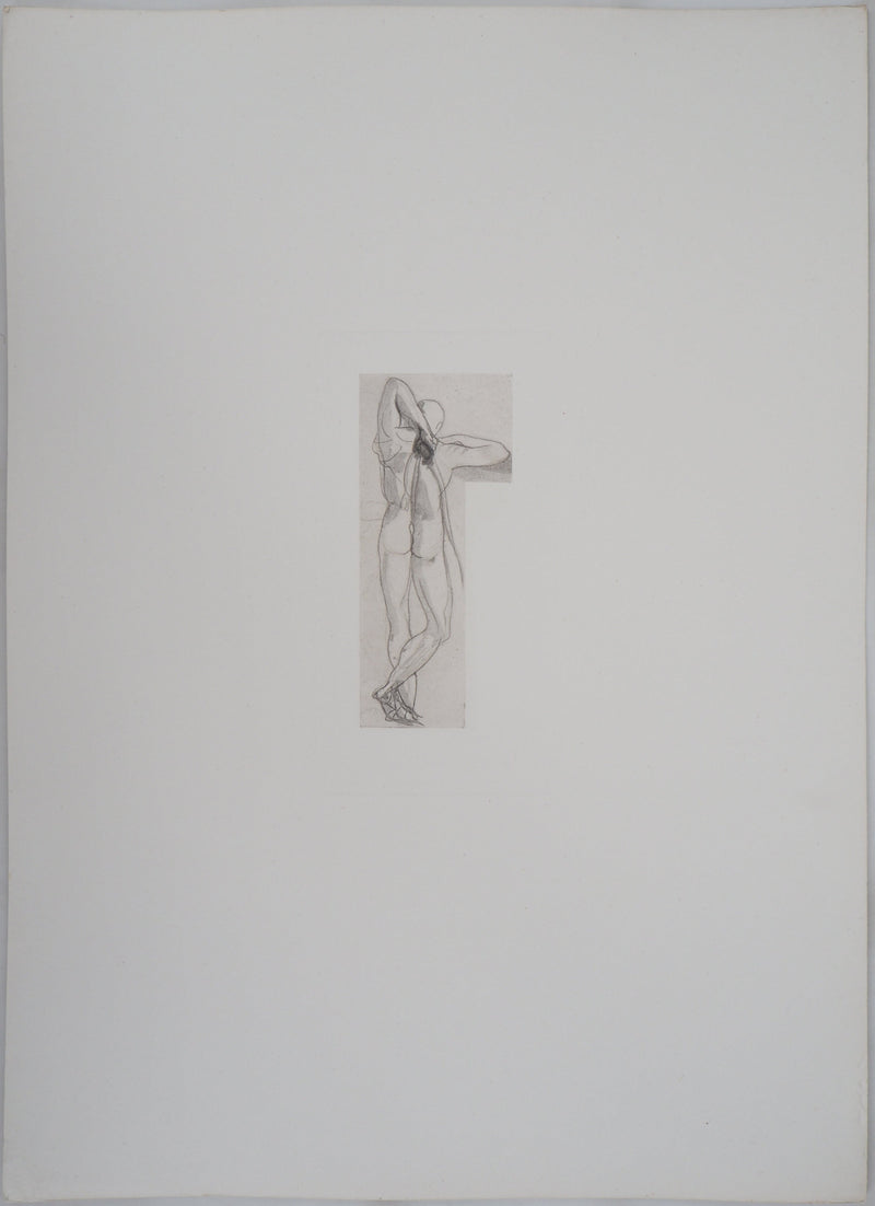 Auguste RODIN : Ombre de guerrier - Héliogravure (détail)
