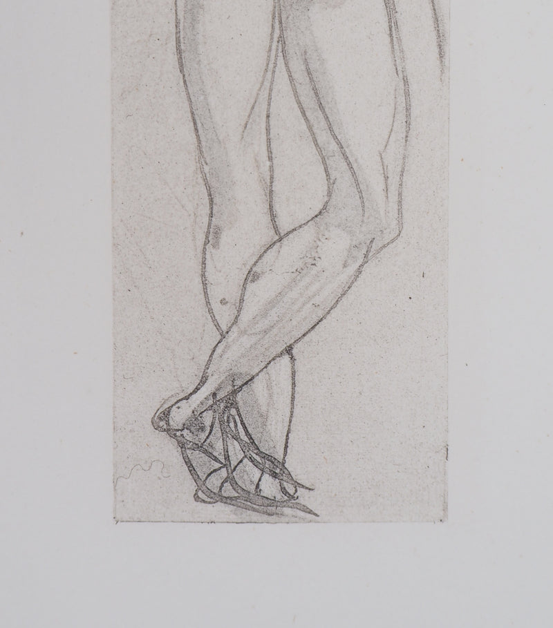 Auguste RODIN : Ombre de guerrier - Héliogravure (détail)