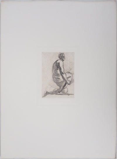 Auguste RODIN : Ombre d'homme - Héliogravure (détail)