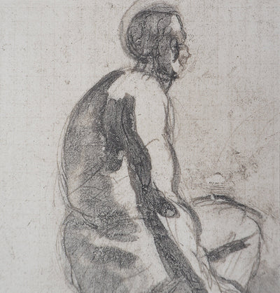 Auguste RODIN : Ombre d'homme - Héliogravure (détail)