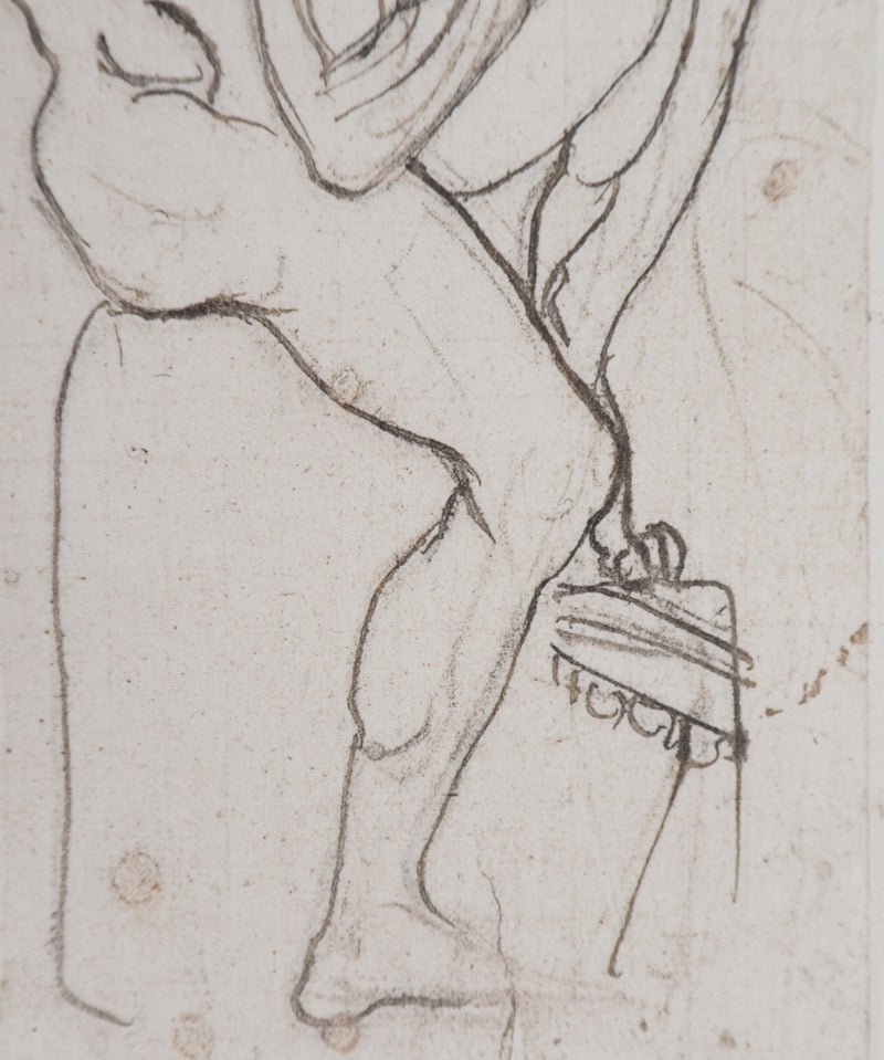 Auguste RODIN : Deux planches : Ombres - Héliogravure (détail)