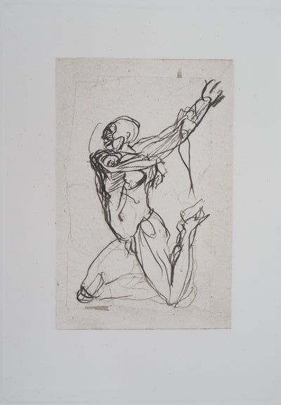 Auguste RODIN : Deux planches : Ombres - Héliogravure (détail)