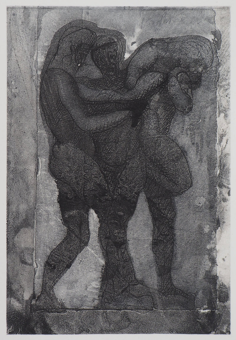 Auguste RODIN : Ombres de trois guerriers - Héliogravure