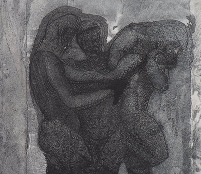 Auguste RODIN : Ombres de trois guerriers - Héliogravure (détail)