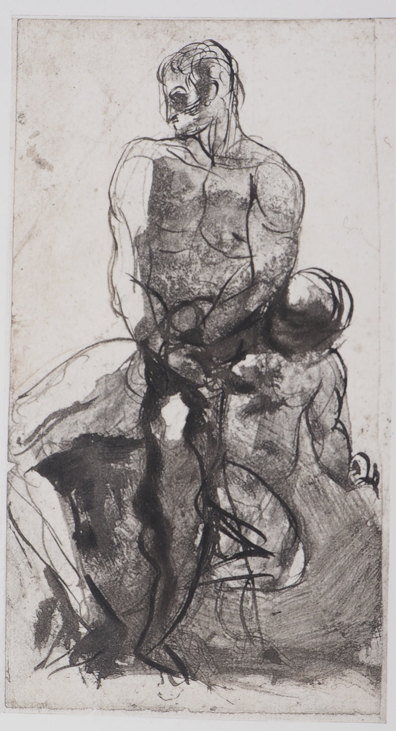 Auguste RODIN : Père et enfant, 1897 - Héliogravure