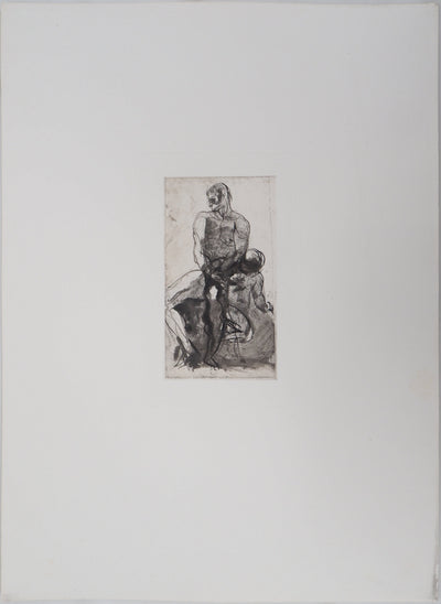 Auguste RODIN : Père et enfant, 1897 - Héliogravure (détail)