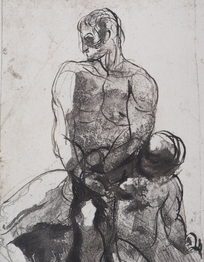 Auguste RODIN : Père et enfant, 1897 - Héliogravure (détail)