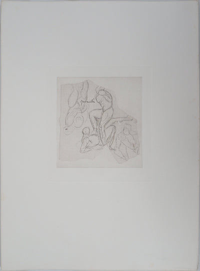 Auguste RODIN : Prométhée - Héliogravure (détail)