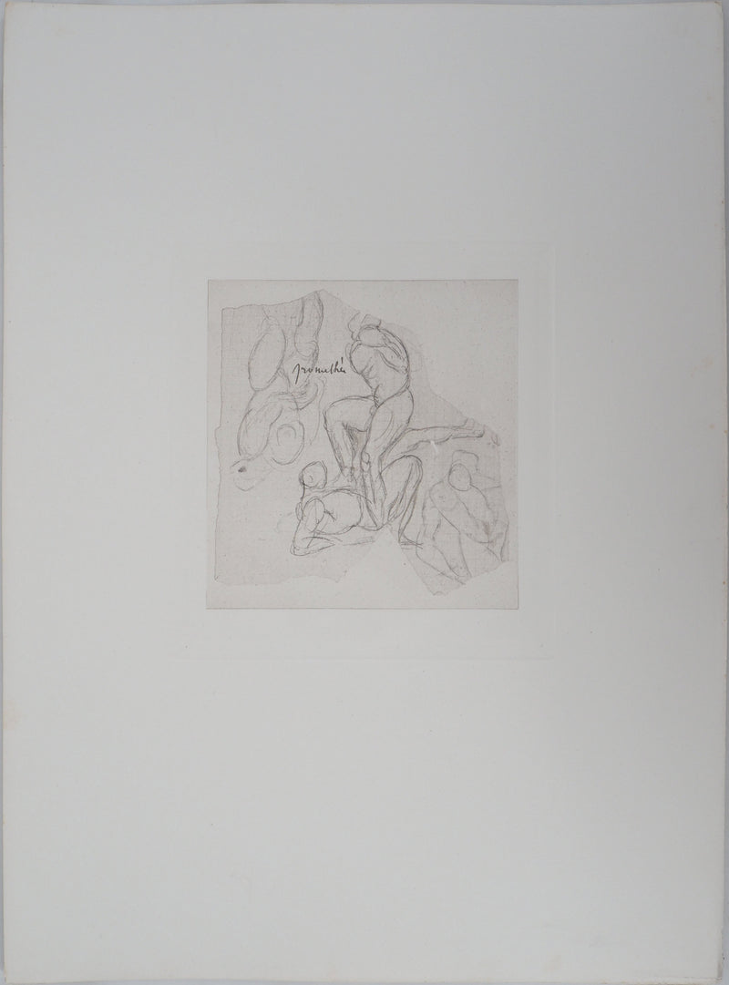 Auguste RODIN : Prométhée - Héliogravure (détail)