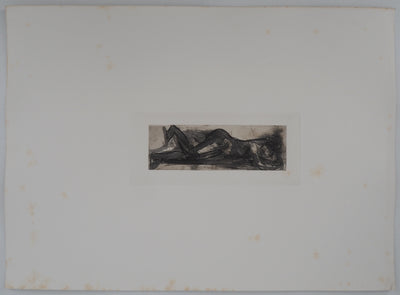 Auguste RODIN : Le repos des amoureux - Héliogravure (détail)