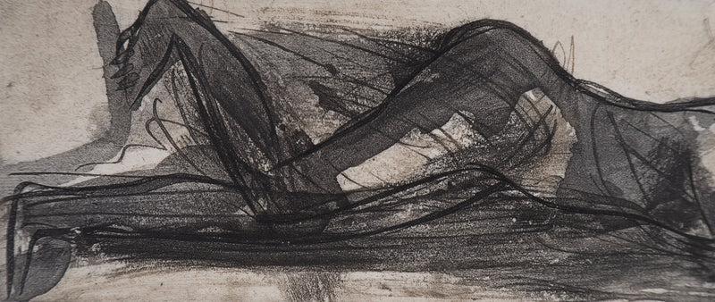 Auguste RODIN : Le repos des amoureux - Héliogravure (détail)