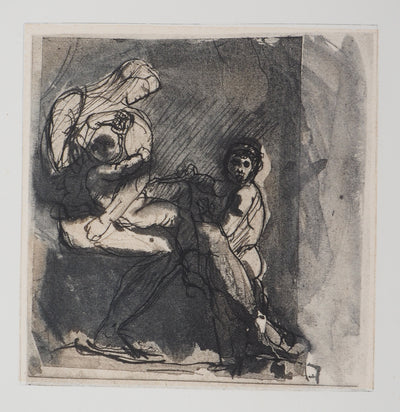 Auguste RODIN : Scène familiale - Héliogravure