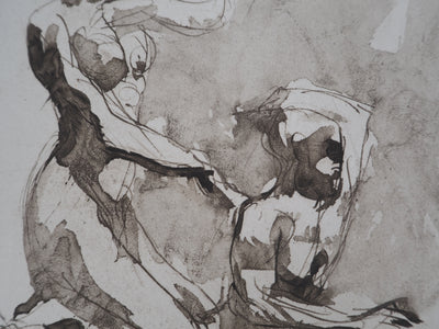 Auguste RODIN : Scène de lutte - Héliogravure (détail)