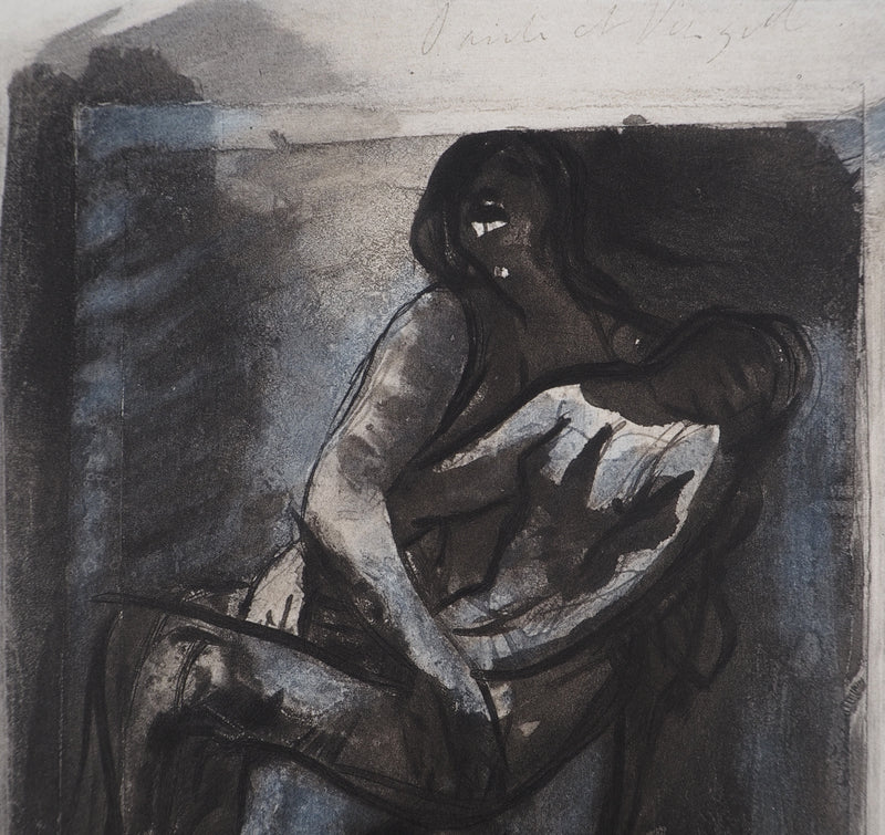 Auguste RODIN : Le tango amoureux - Héliogravure (détail)