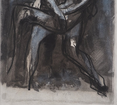 Auguste RODIN : Le tango amoureux - Héliogravure (détail)