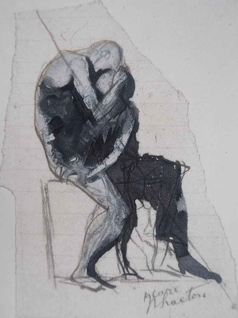 Auguste RODIN : Tendre baiser - Héliogravure (détail)