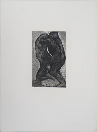 Auguste RODIN : Transmutation de l'homme et du reptile - Héliogravure (détail)