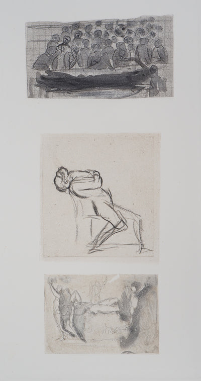 Auguste RODIN : Trois dessins - Héliogravure