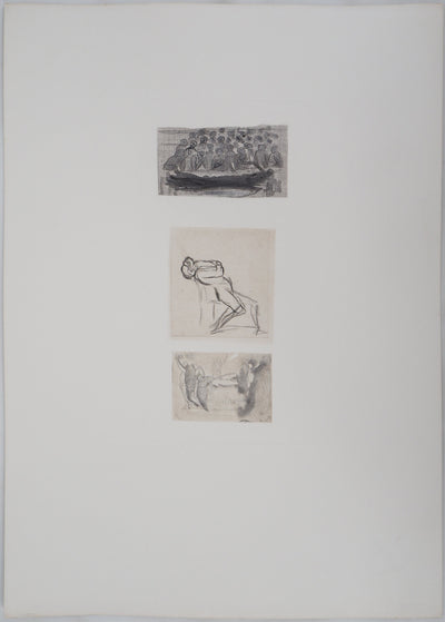 Auguste RODIN : Trois dessins - Héliogravure (détail)