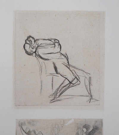 Auguste RODIN : Trois dessins - Héliogravure (détail)