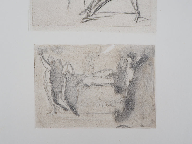 Auguste RODIN : Trois dessins - Héliogravure (détail)