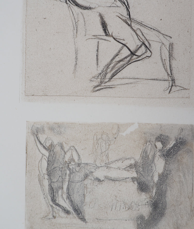 Auguste RODIN : Trois dessins - Héliogravure (détail)