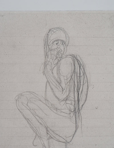 Auguste RODIN : Ugolin - Héliogravure (détail)