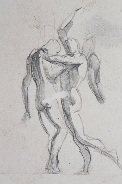 Auguste RODIN : Ugolin et l'Ange - Héliogravure (détail)