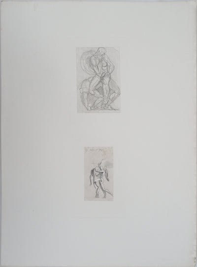 Auguste RODIN : Ugolin et l'Ange - Héliogravure (détail)
