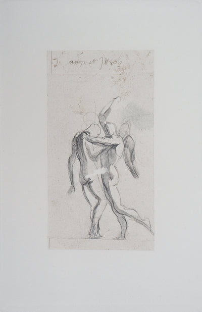 Auguste RODIN : Ugolin et l'Ange - Héliogravure (détail)