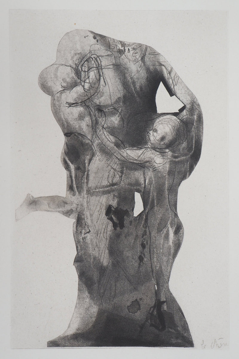 Auguste RODIN : Ugolin emprisonné - Héliogravure