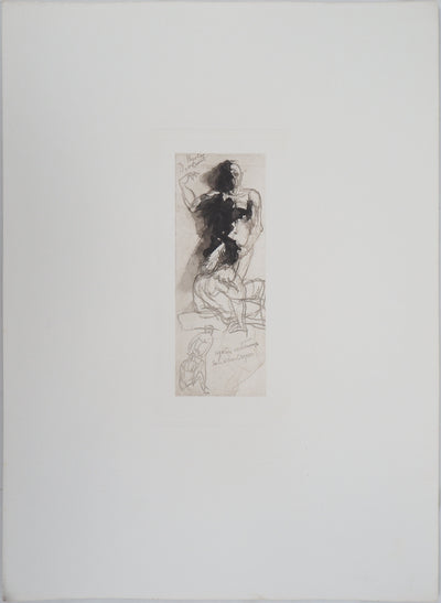 Auguste RODIN : Ugolin raconte au Dante - Héliogravure (détail)