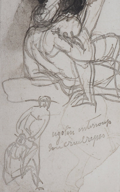 Auguste RODIN : Ugolin raconte au Dante - Héliogravure (détail)