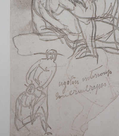 Auguste RODIN : Ugolin raconte au Dante - Héliogravure (détail)