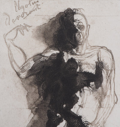 Auguste RODIN : Ugolin raconte au Dante - Héliogravure (détail)