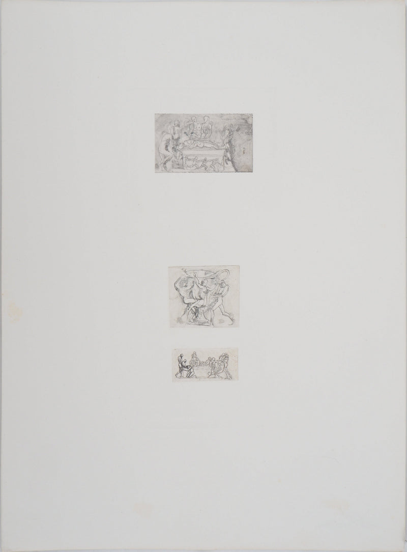 Auguste RODIN : Vénus, étude de vase et bas-relief - Héliogravure (détail)