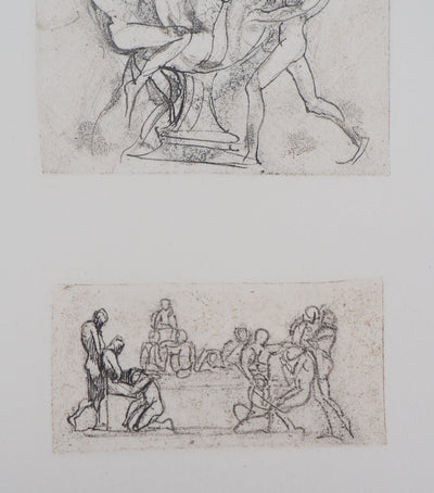 Auguste RODIN : Vénus, étude de vase et bas-relief - Héliogravure (détail)