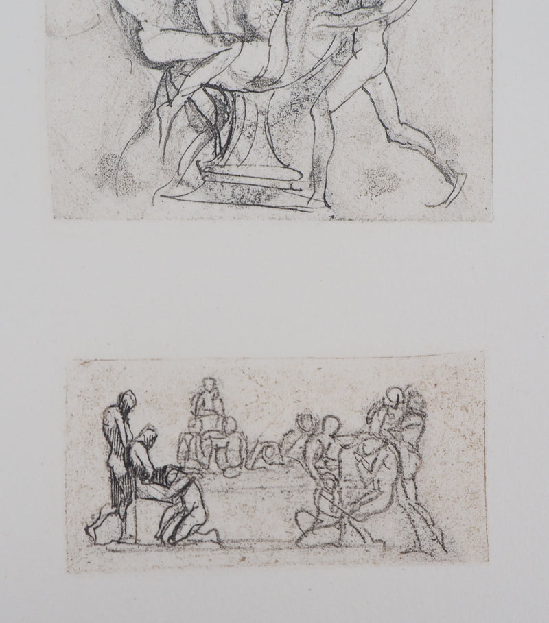 Auguste RODIN : Vénus, étude de vase et bas-relief - Héliogravure (détail)