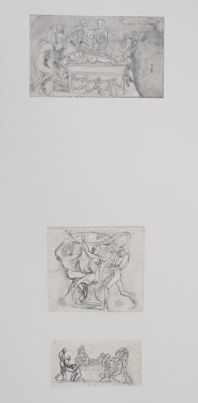 Auguste RODIN : Vénus, étude de vase et bas-relief - Héliogravure (détail)