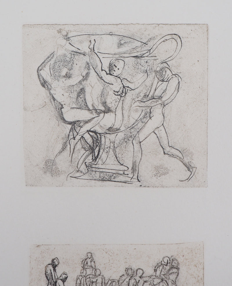 Auguste RODIN : Vénus, étude de vase et bas-relief - Héliogravure (détail)