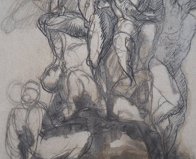 Auguste RODIN : Les victorieux - Héliogravure (détail)