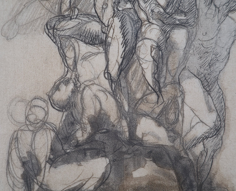 Auguste RODIN : Les victorieux - Héliogravure (détail)