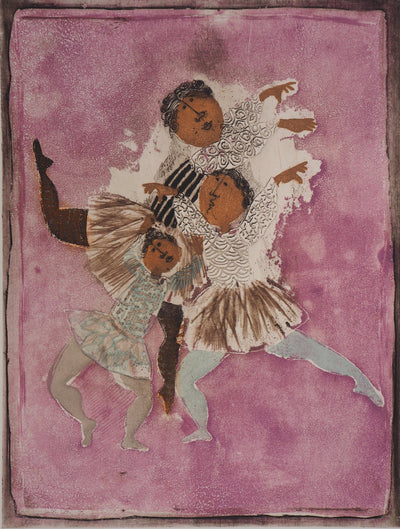Graciela RODO BOULANGER : Les danseuses - Gravure (détail)