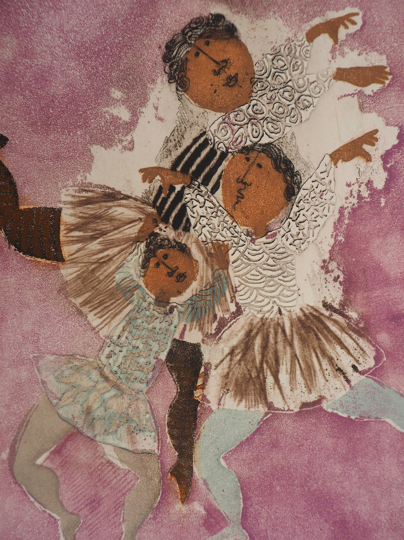 Graciela RODO BOULANGER : Les danseuses - Gravure (détail)