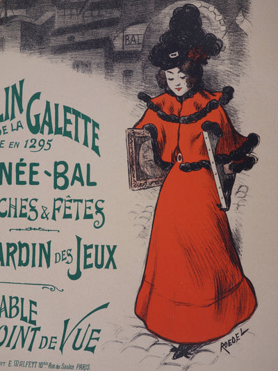  ROEDEL : Moulin de la Galette - Affiche (détail)