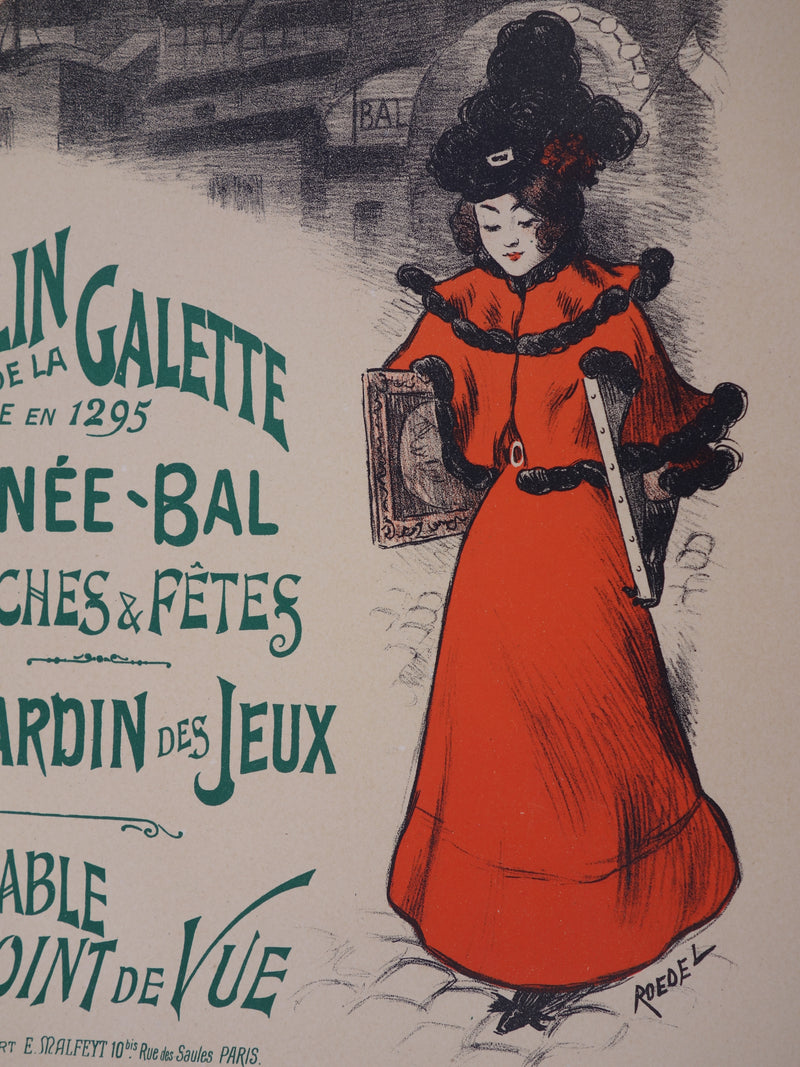  ROEDEL : Moulin de la Galette - Affiche (détail)