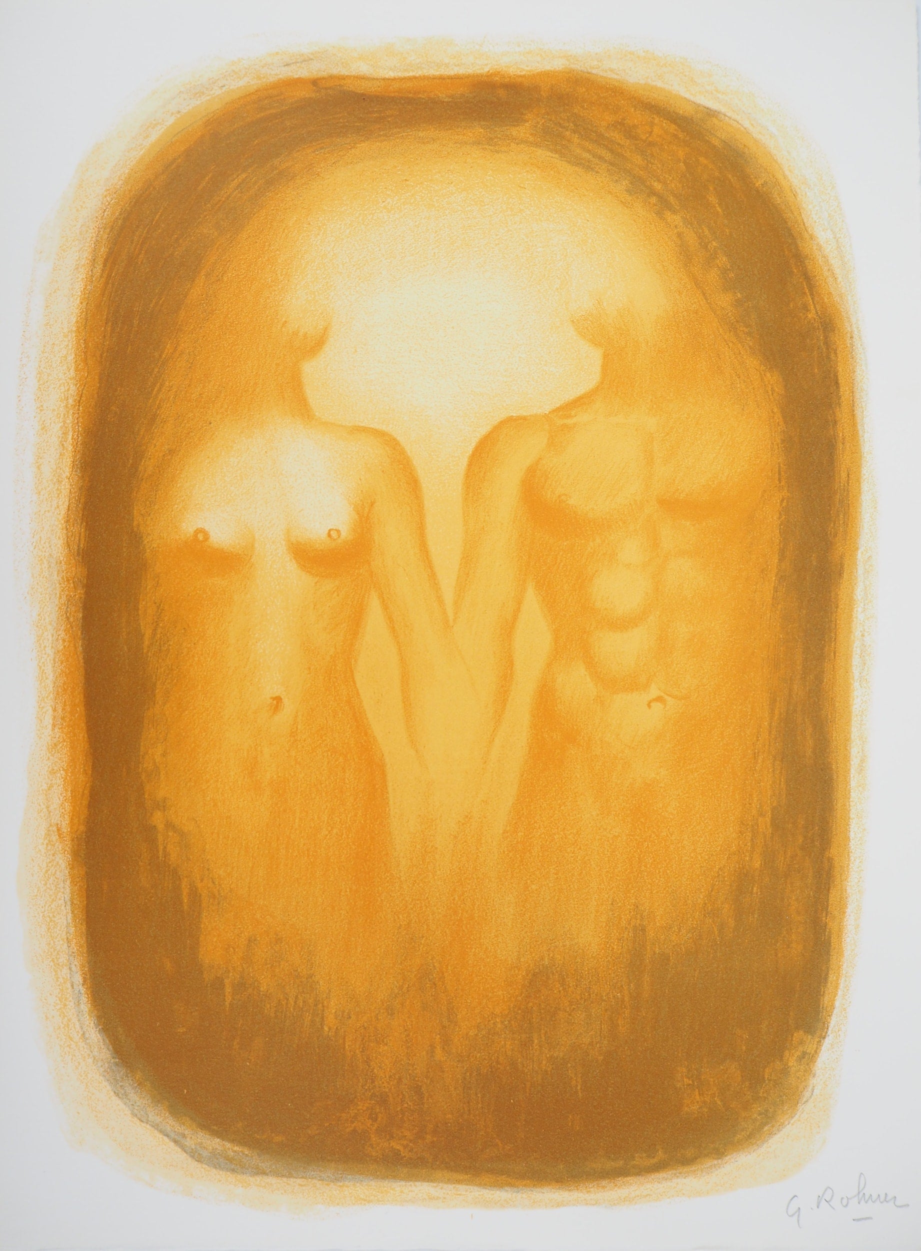 George Rohner Paintings Georges ROHNER: Feminine, Masculine, Original Lithograph – art.paris