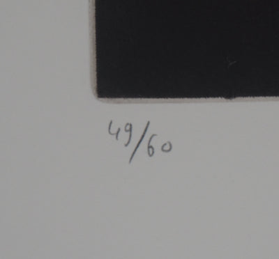Michel RONCEREL : Fantasy en noir et blanc, 2005 - Gravure (détail)