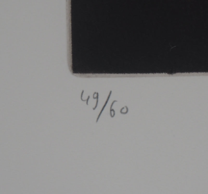 Michel RONCEREL : Fantasy en noir et blanc, 2005 - Gravure (détail)